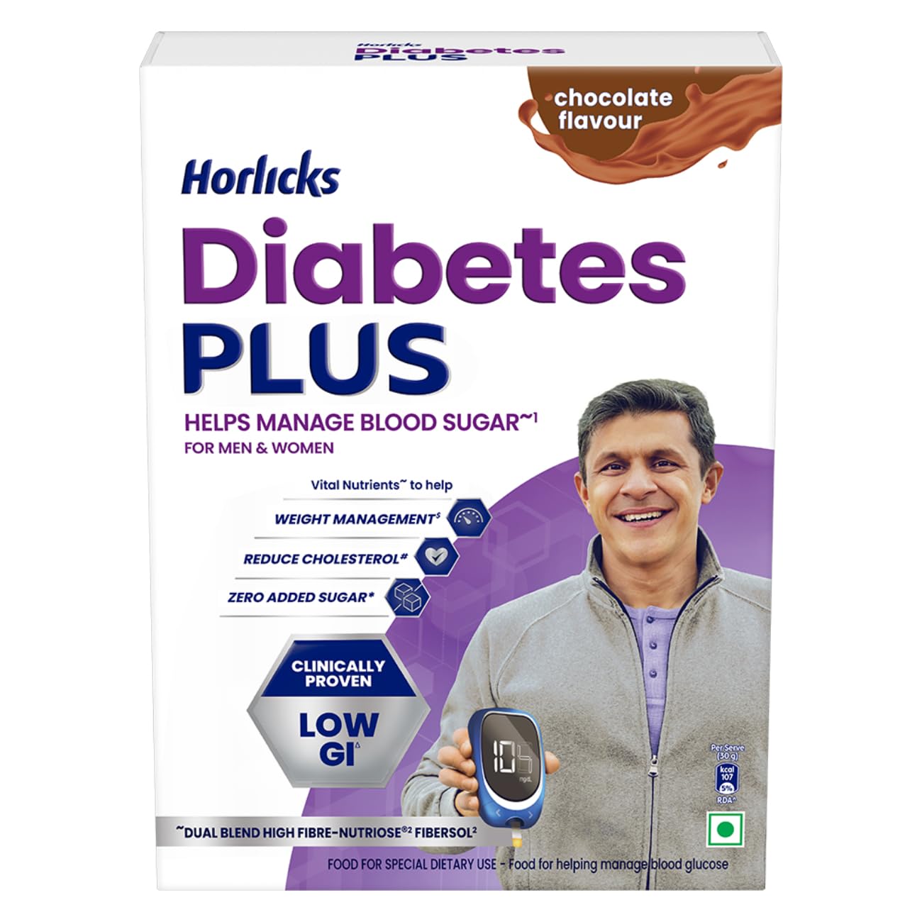 Horlicks Diabetes Plus, Chocolate, 400G | Helps Manage Blood Sugar From Day 1