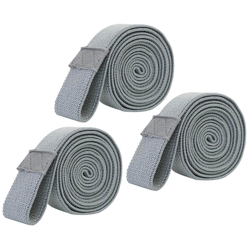 ATORSE Woven Cotton Blend Yoga Strap Stretch Out Dance Stretch Band Gray-image-11