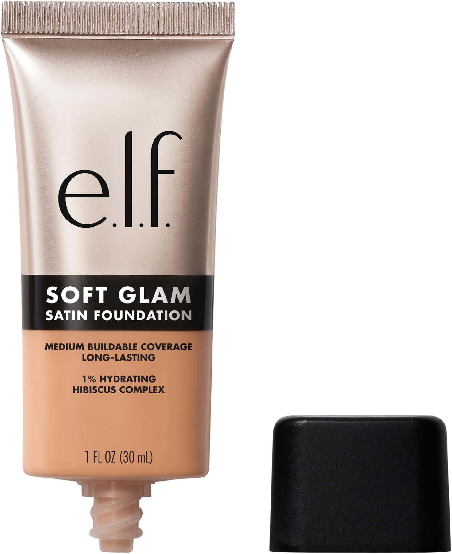 e.l.f. Soft Glam Foundation, Medium Coverage, Long-Lasting & Buildable Foundation For A Smooth, Satin Finish, Vegan & Cruelty-Free, 34 Medium Cool