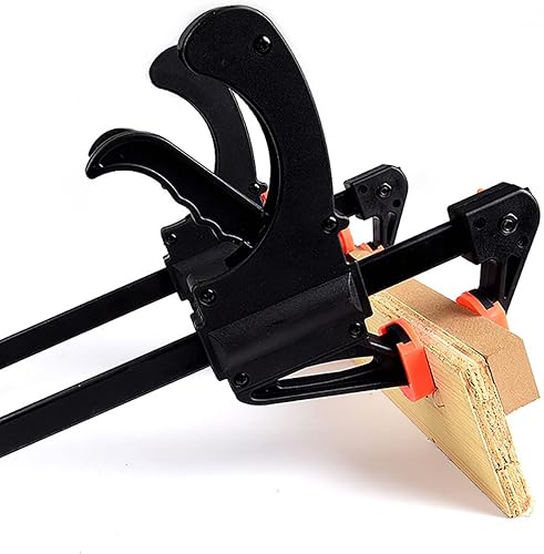 Miniatura 8 de 4 clips para carpintería, abrazadera F, de liberación rápida, herramienta de carpintero resistente, herramienta de mano para carpintería