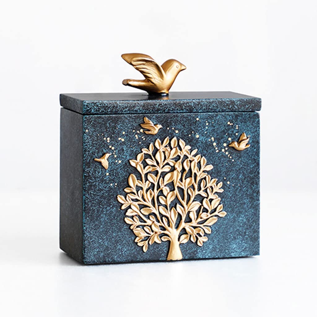 AYCDL Resin Tree Pattern With Toothpick Holder Container Cotton Swab Box Box Toothpick Box Dining Table Accessories Cotton Swab Holder Box Toothpicks