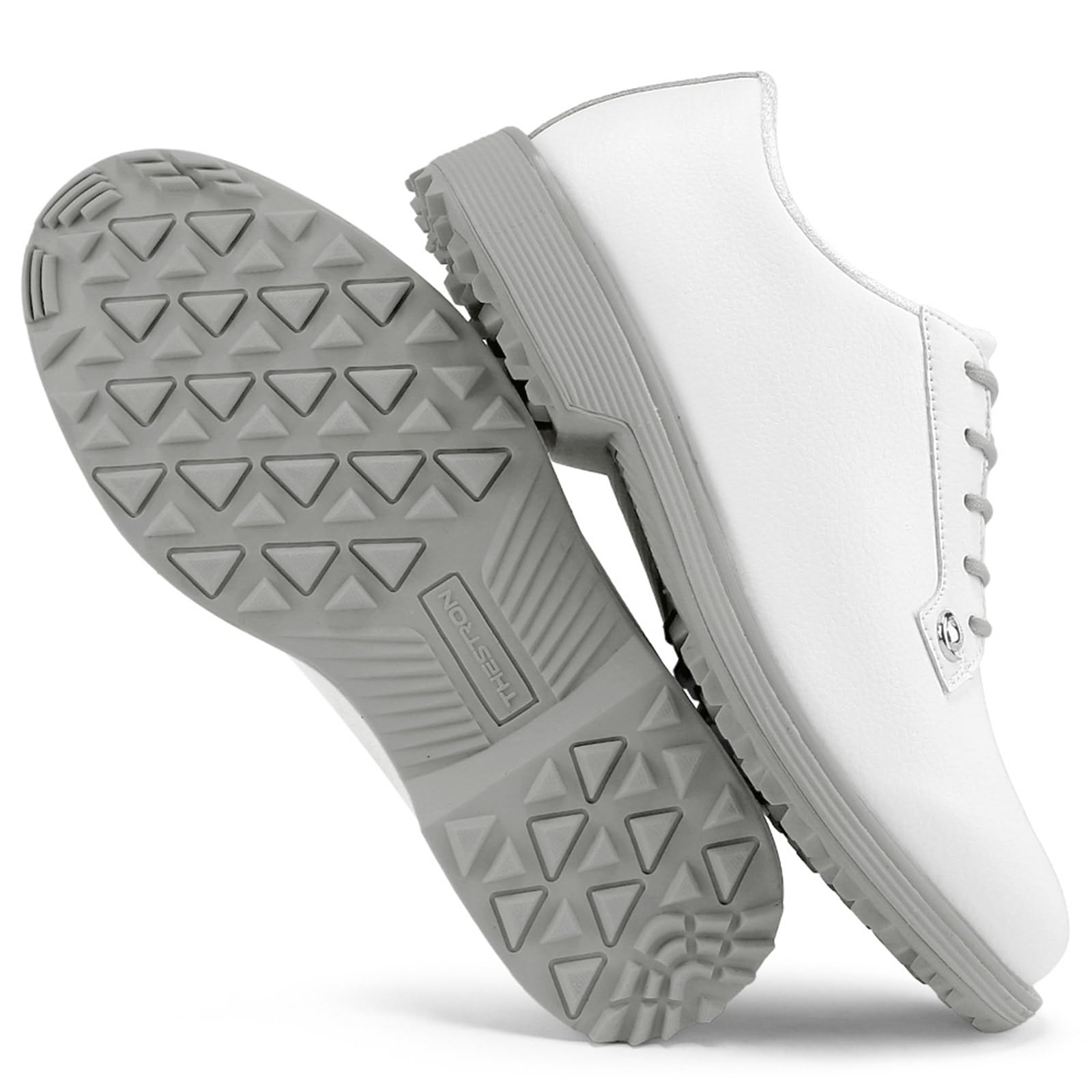 Zapatos De Golf Impermeables Mujer Zapatillas Bajas De Cuero con Cordones para Caminar Antideslizantes Cómodas para Exteriores E Informales
