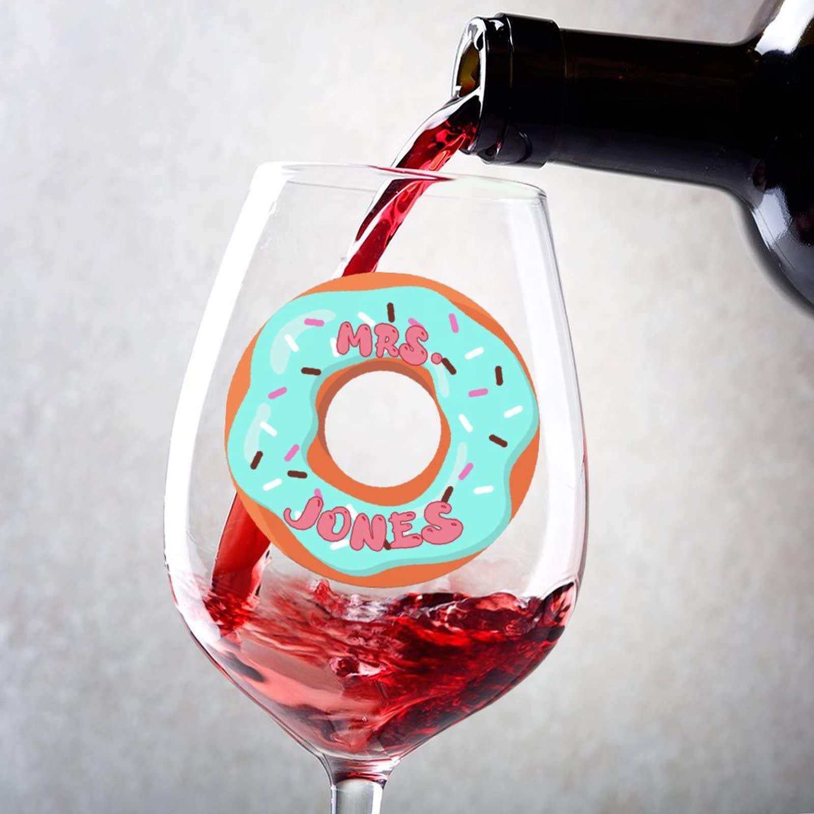 Verre à vin rouge donuts 500 ml personnalisable pour verres créatifs de fête et mariage