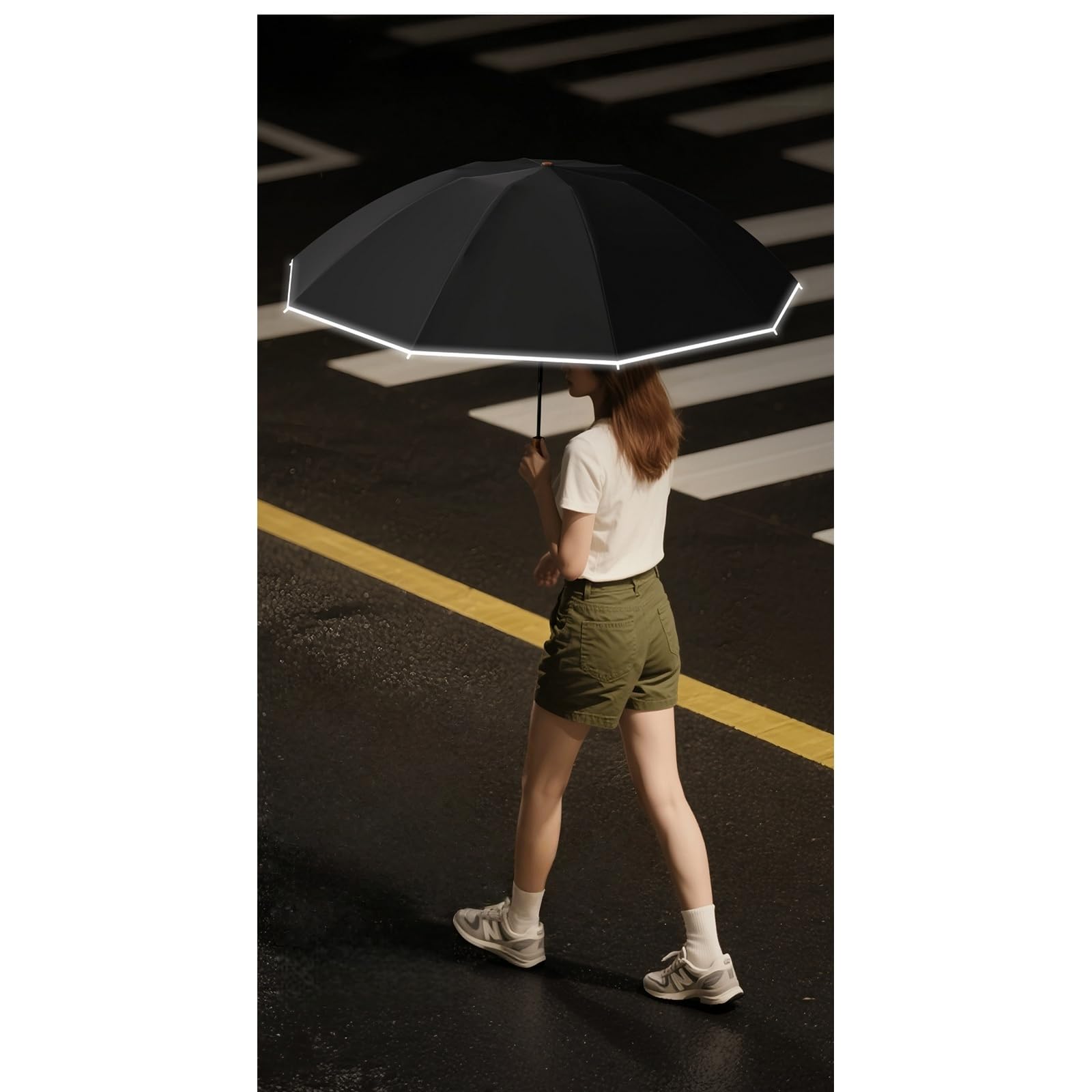Ombrello Pieghevole Ombrelli Doppio Completamente Automatico Resistente Alle Tempeste Inverse Per Uomo E Donna Umbrella