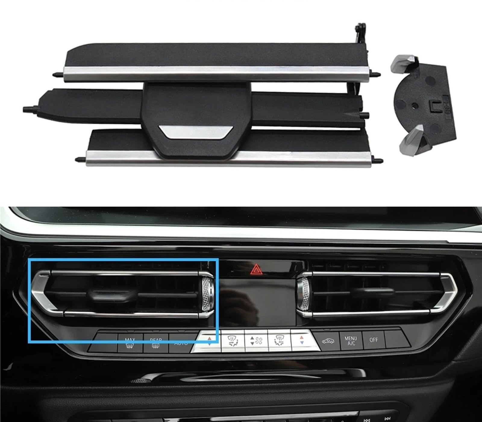 Kit de reparación de clip deslizante for rejilla de ventilación de aire acondicionado central izquierda y derecha for BBM/W 2 3 4 Z4 X3 X4 Series F40 F44 G20 G28 G29 G01 G02(Middle Left)