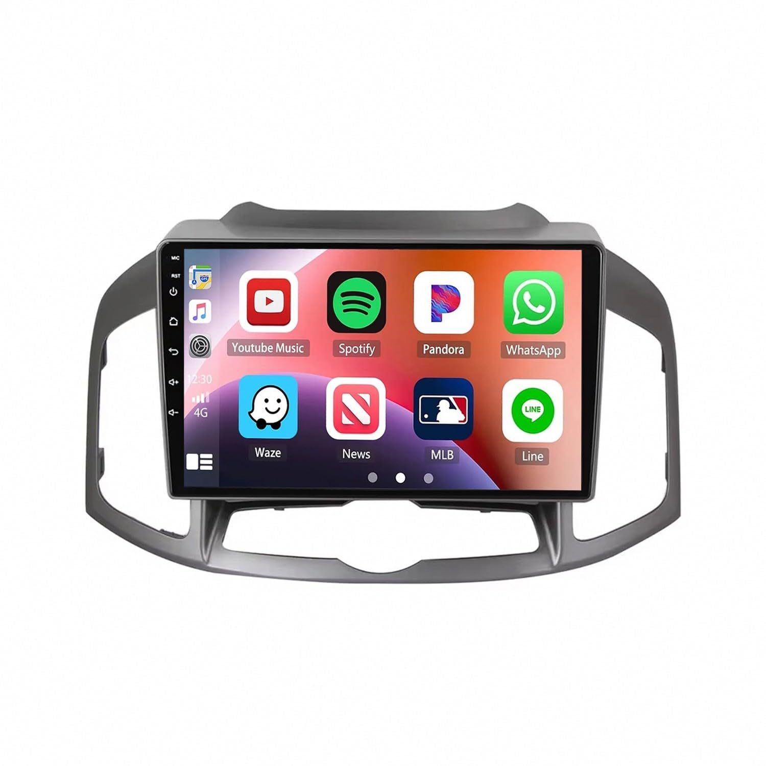 Car Radio Système de Navigation GPS pour Chevrolet Captiva 1 2011-2016 Poste Radio Bluetooth Main Libre, Écran Tactile, Navigation GPS, Contrôle Vocal, Aux, 4 Nuclear 2G+32G