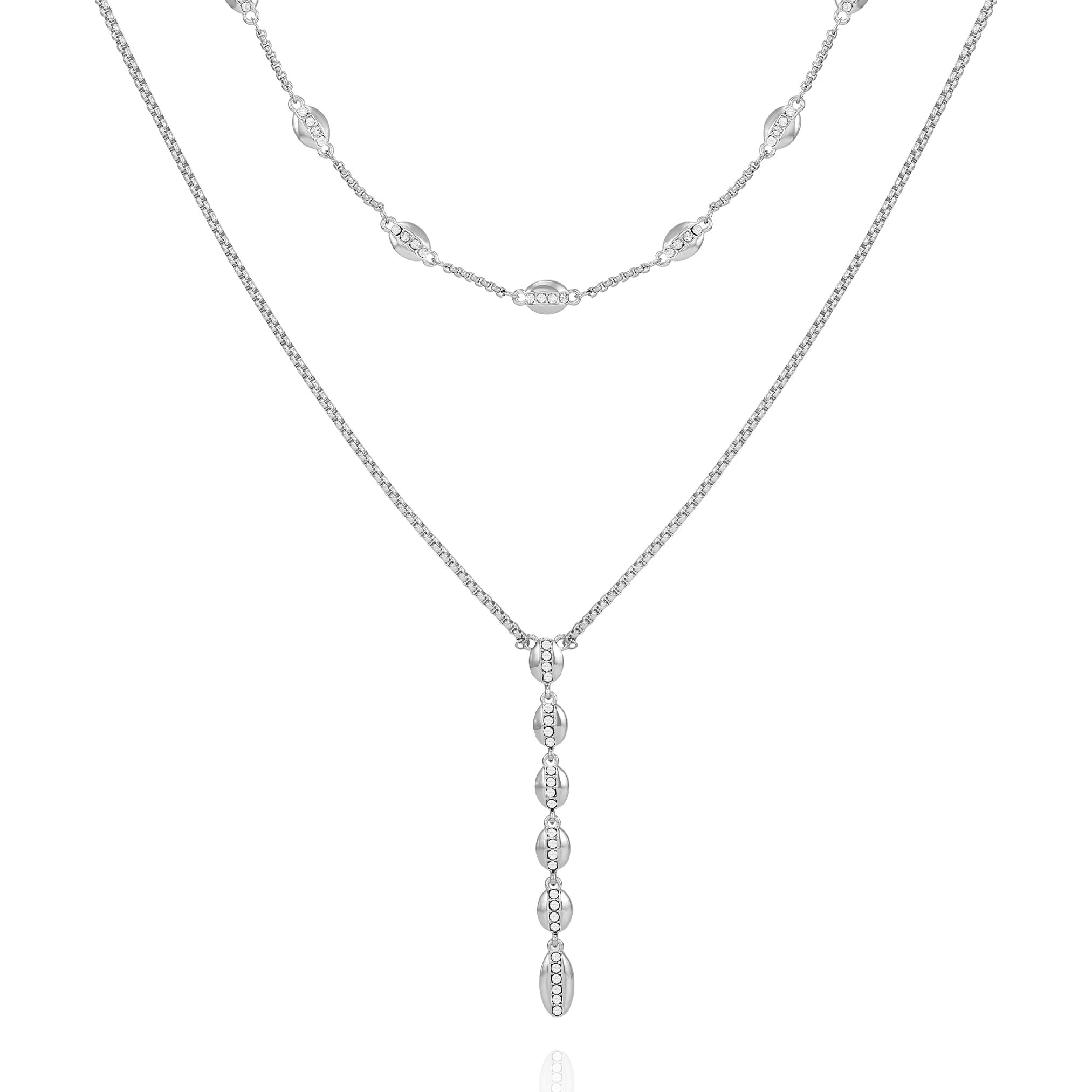 Vince Camuto Silvertone Layered Necklace