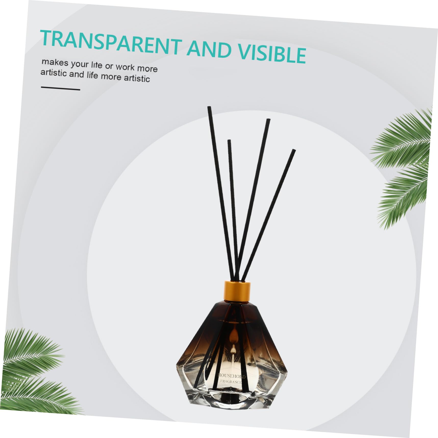 3 Stück Aromadiffusor aus Glas Raumduft für Zuhause Dekorative Duftflasche mit Pflanzlichem Ätherischem Öl Elegant für Wohnzimmer