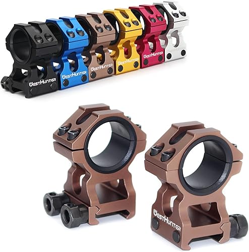 Vista 18 de WestHunter Anillos de alcance de rifle de precisión de grado industrial, 1 pulgada 1.181 in táctico 6061 T6 Picatinny montaje de alcance 1.417 6