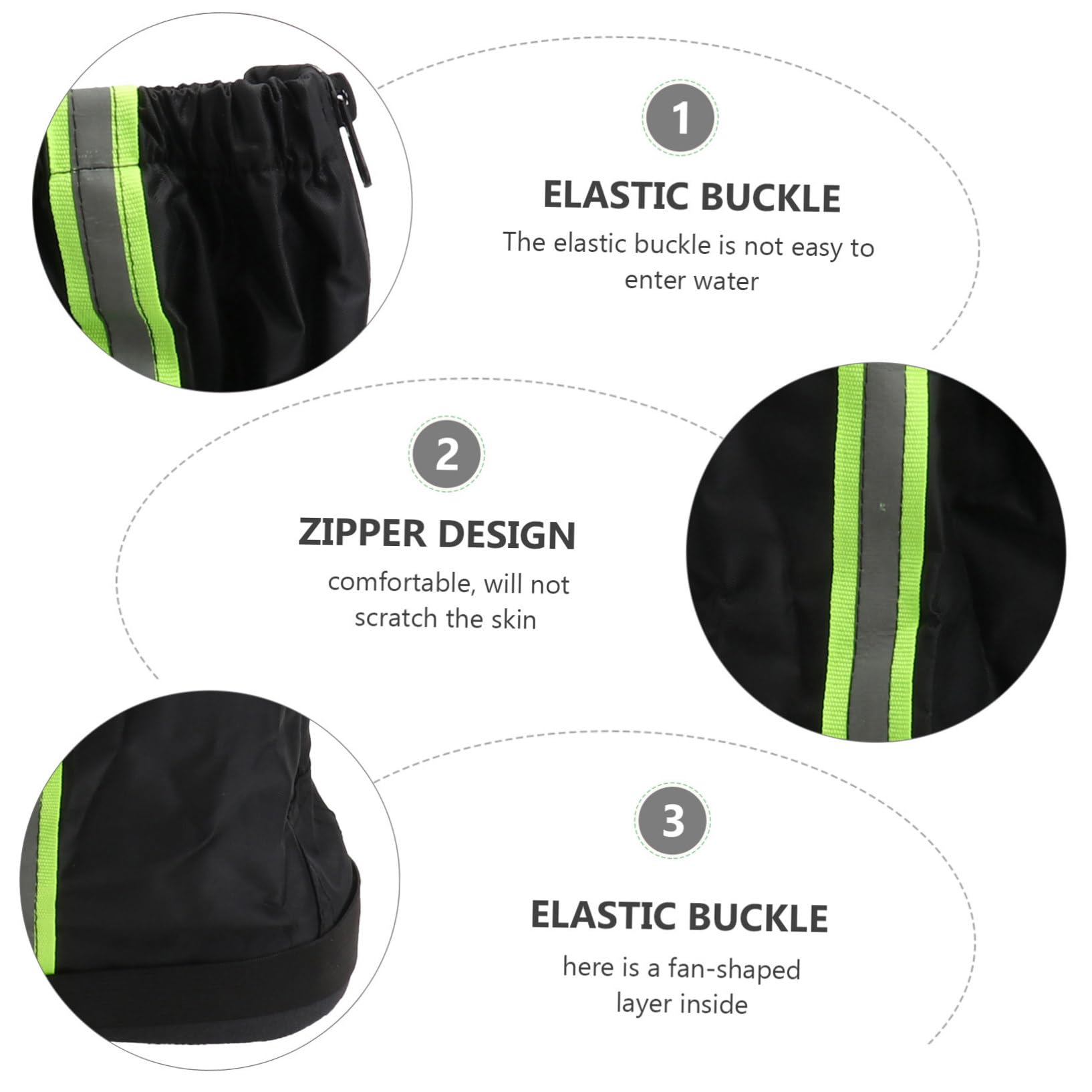 Polainas Impermeables para Exteriores y Senderismo, Cubre Zapatos De Tela Oxford Negra XXL, Resistentes Al Agua y Viento, Ajustables para Hombre y Mujer, Uso Trekking, Caza y Escalada