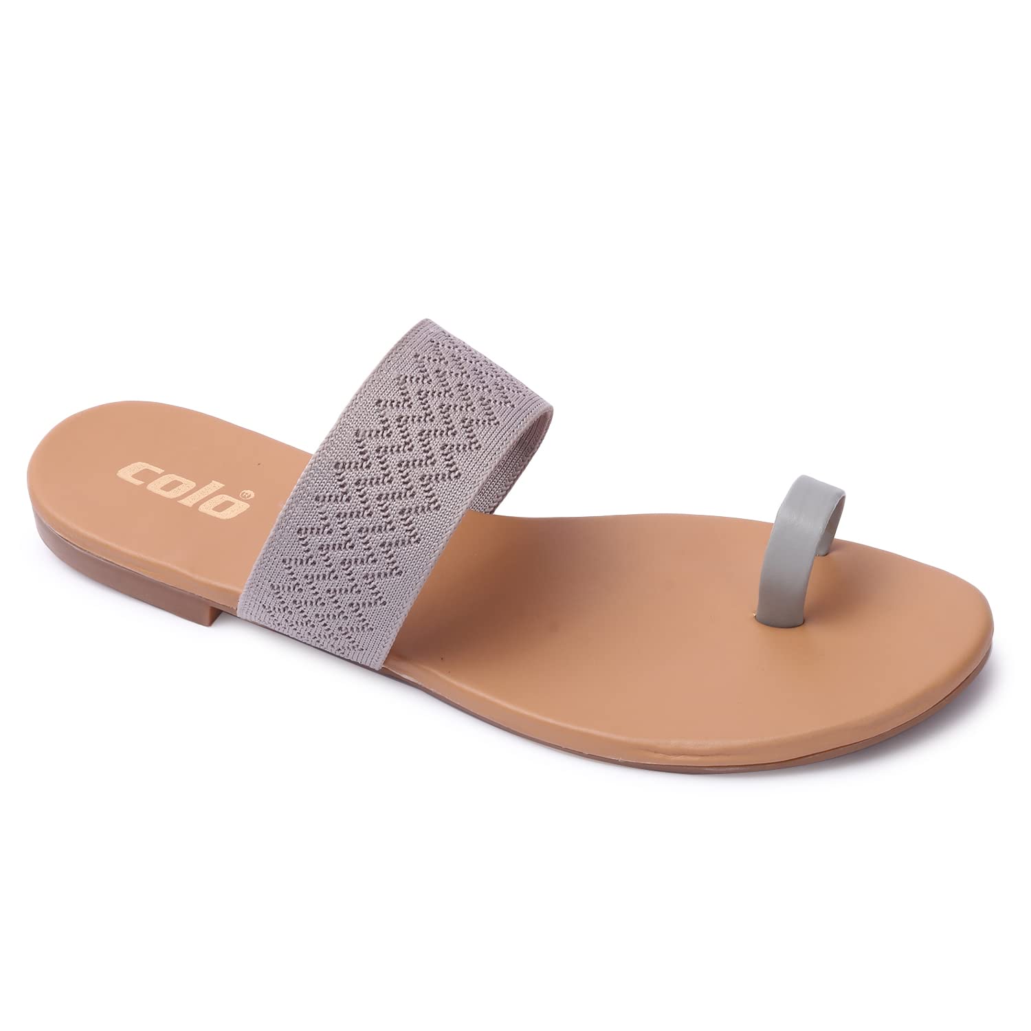Colo Stylish Kolhapuri Design Flat Sandal and Slippers for Womens & Girls 03 Grey Size 8 Uk (B0B53LSNK2) Amazon Price History, Amazon Price Tracker