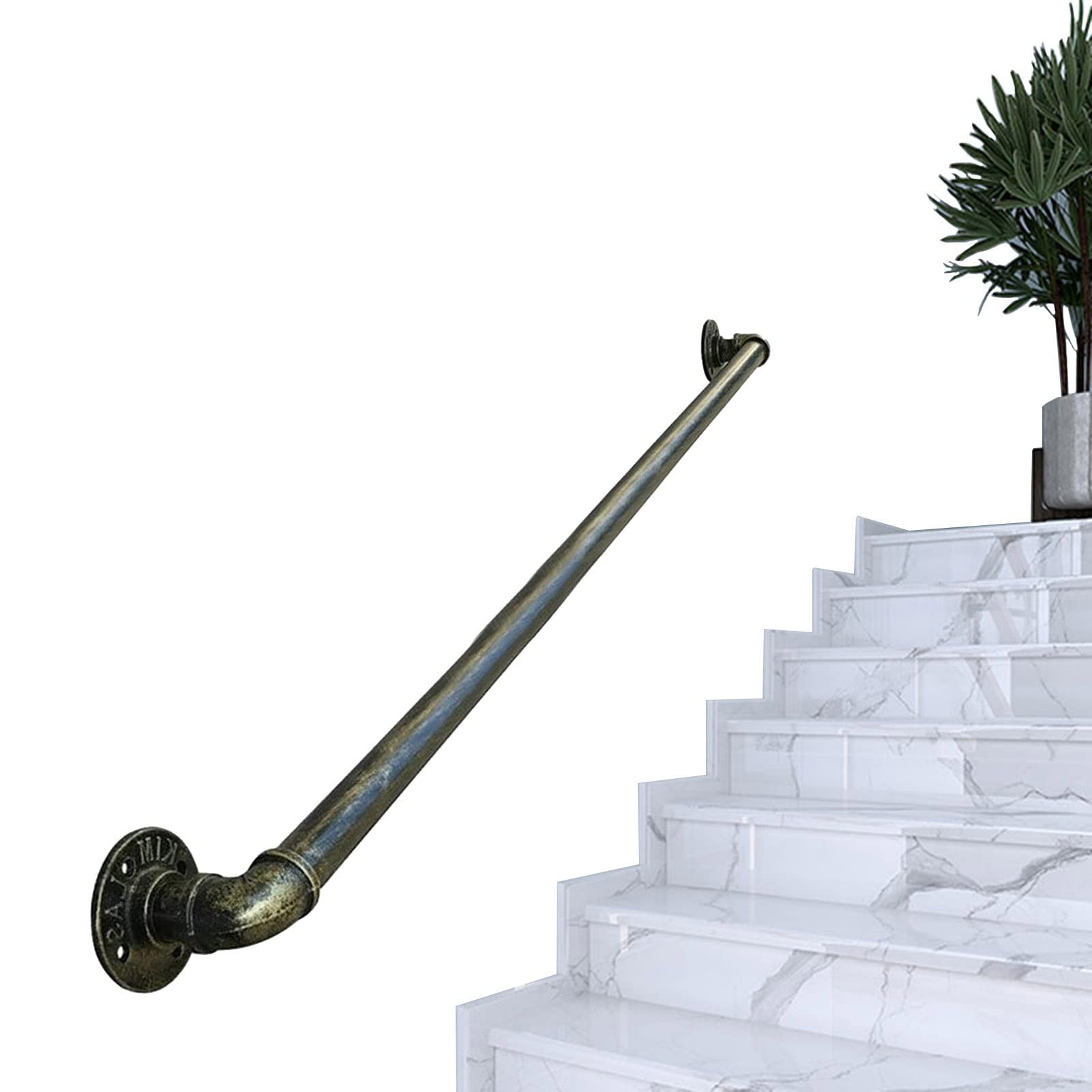 Rampe d'escalier en fer forgé bronze de 4.2m pour une sécurité élégante