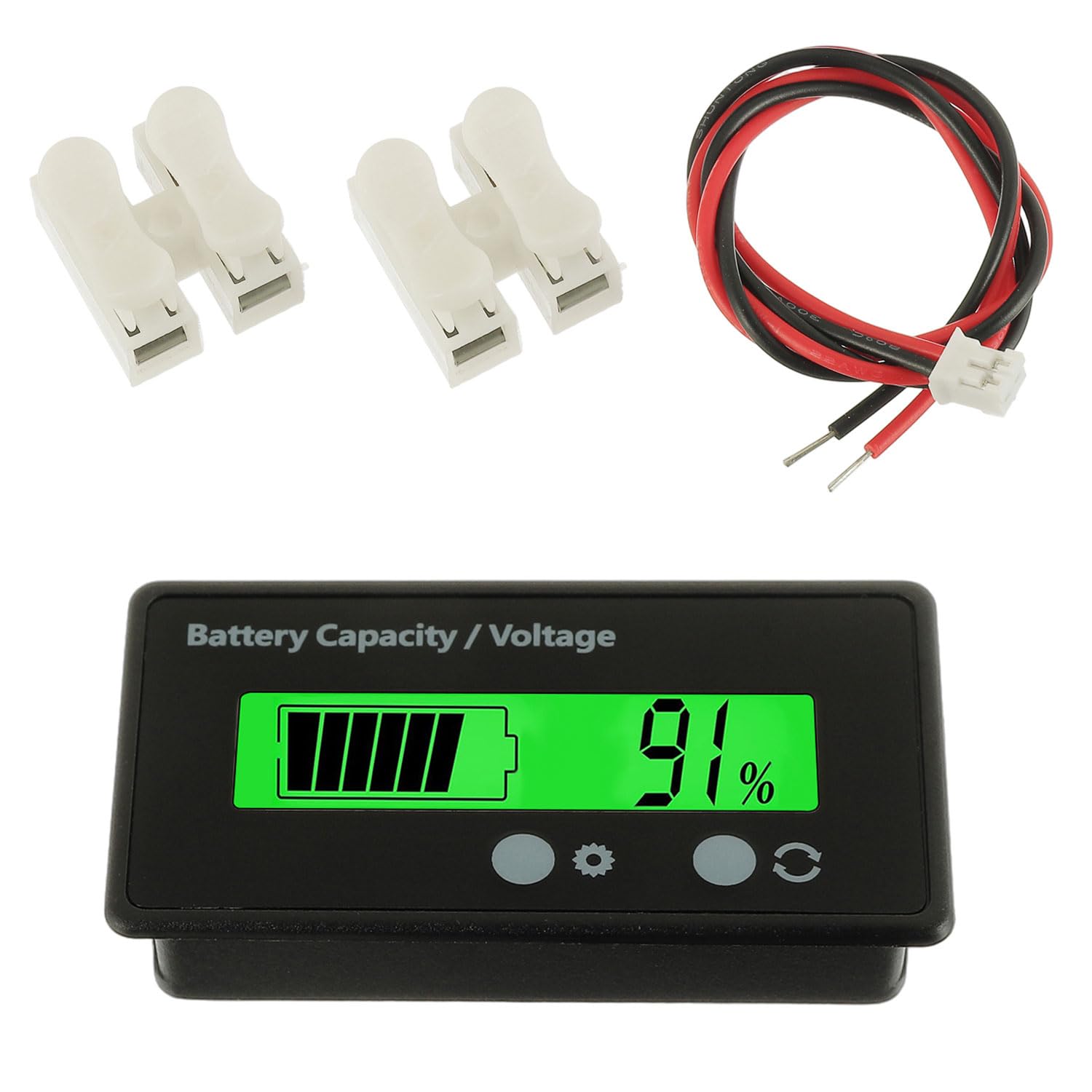 Battery Capacity Voltmeter Monitor, DC 12V 24V 36V 48V 72V 84V Battery Message(Green Light)-image-34