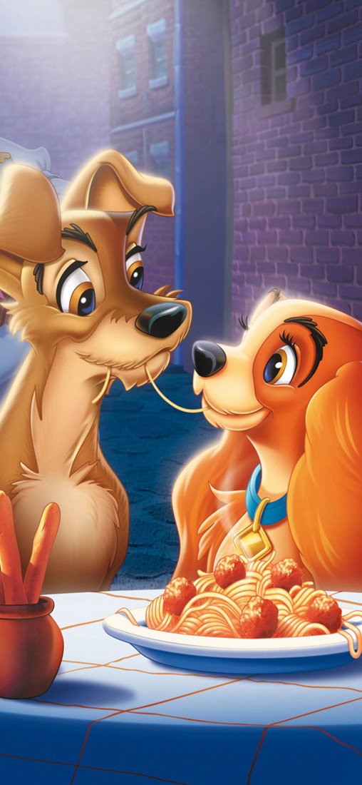 PeelitStickit 60 Width x 130 cm Height The Lady and The Tramp Vinyl Wall Mural