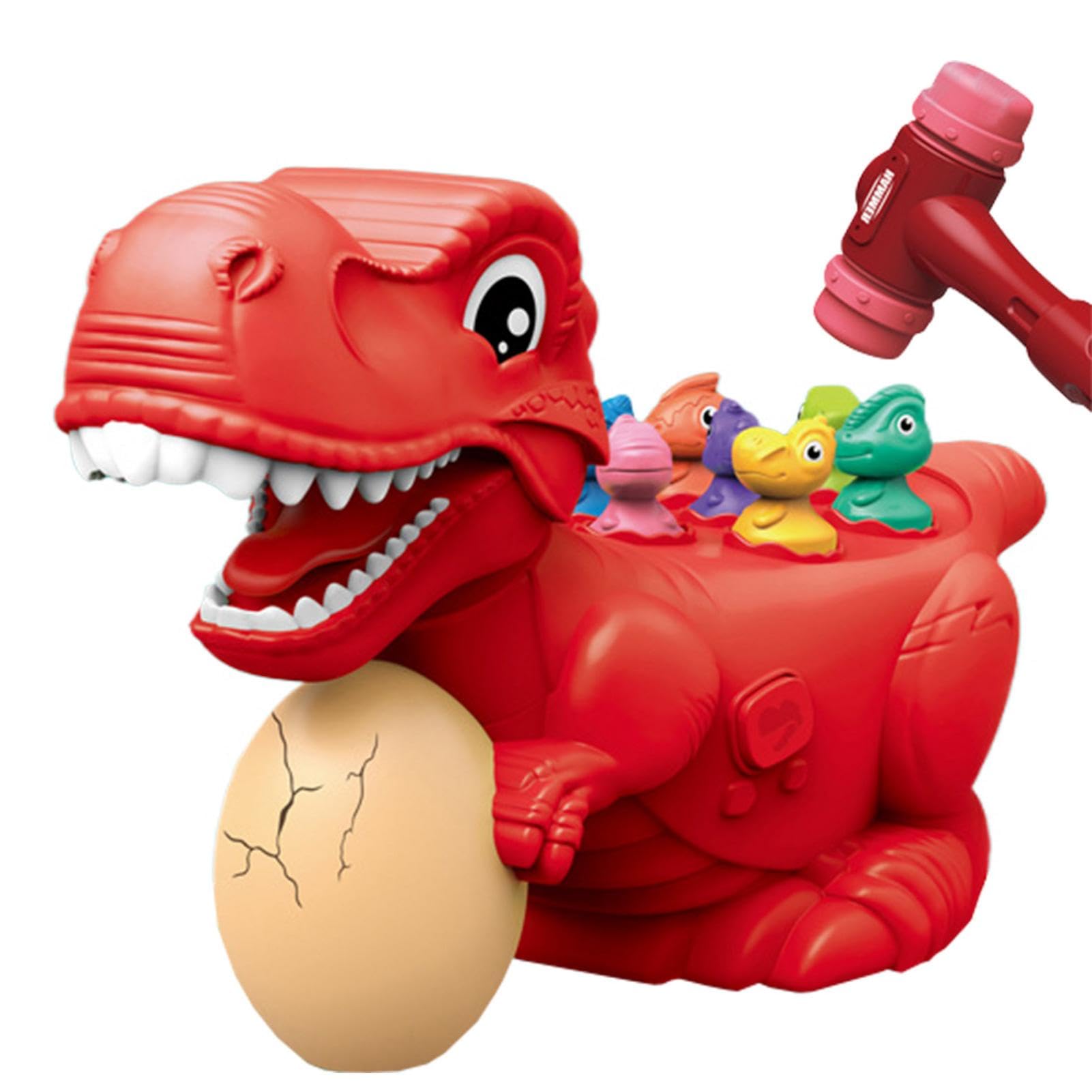 Hammer Spielzeug für Schlagspiel – interaktives Lernspielzeug Dinosaurier mit Sound und Licht, lustiges Feinmotorik-Spiel mit Hammer, Spielzeug für die frühe Entwicklung