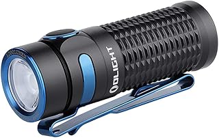 OLIGHT Baton3 Rechargeable Flashlight 1200 Lumens LED Flashlight, Charging with Magnetic Charging Cable, Variable-Output Side-Switch EDC Flashlight for Outdoors Camping Hiking (Black)