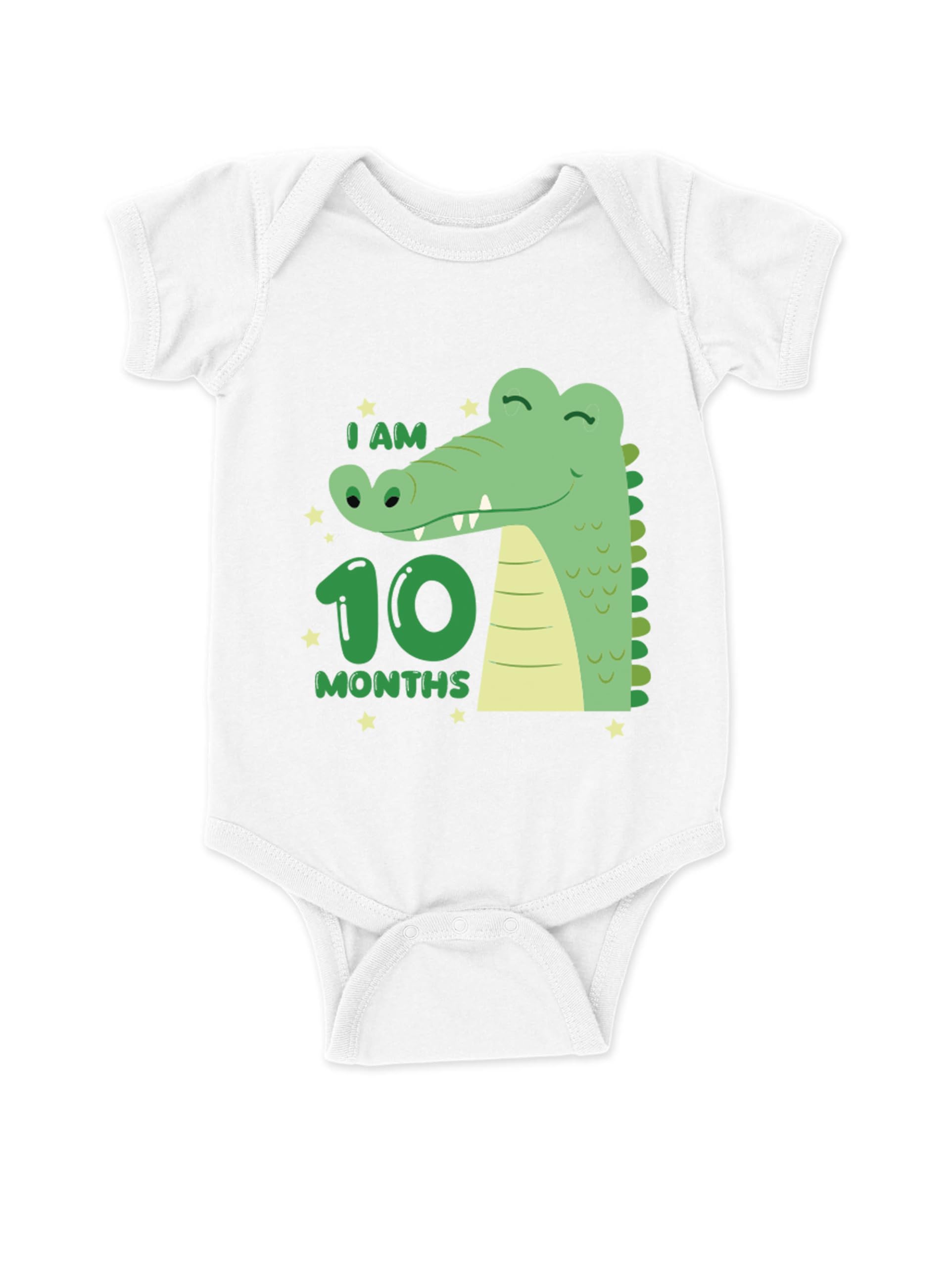 drobe Cotton 10 Month Birthday Print Romper Newborn White Baby Romper for baby girl & baby boy-picture-30