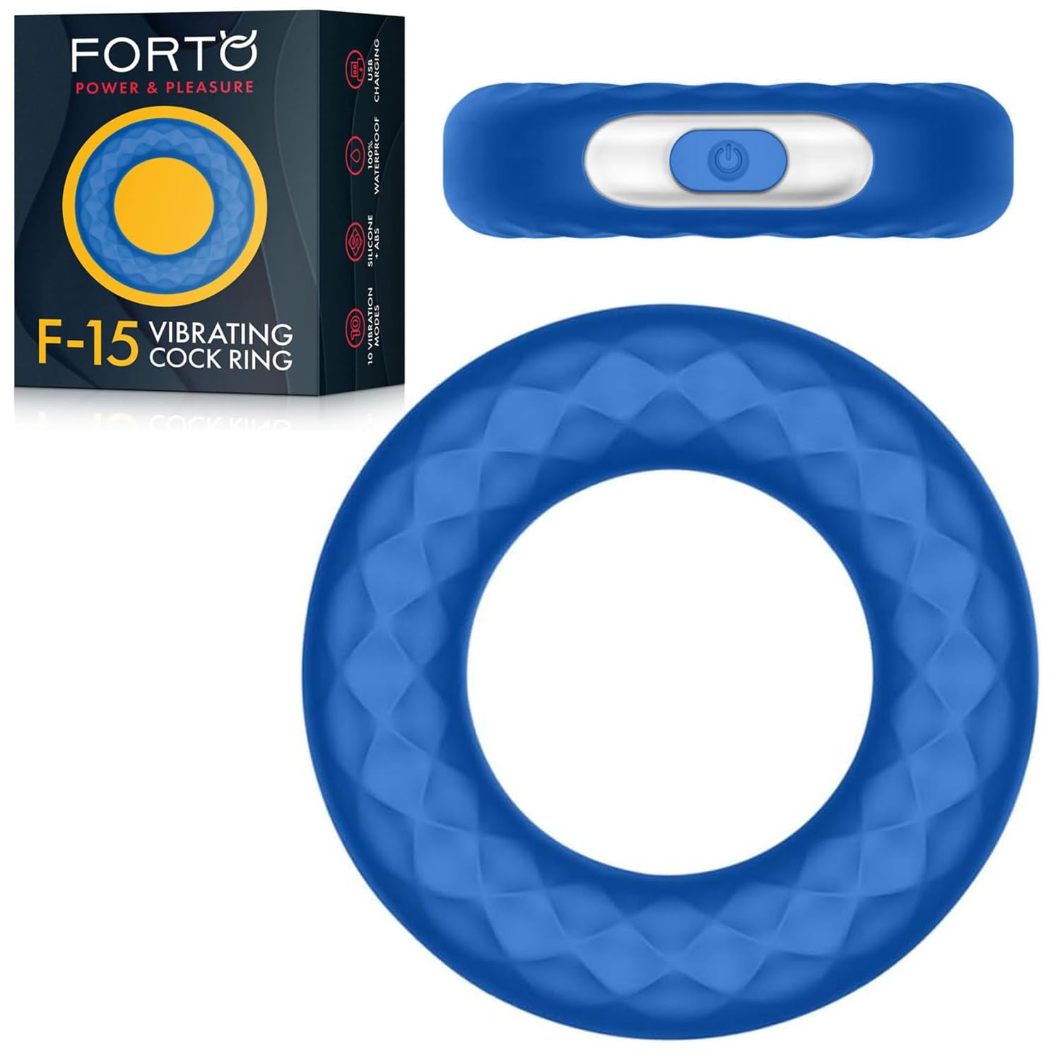 Amazon.com: Forto F-15 Vibrating Cock Ring Adult Sex Toy for Men & Couples  - 100% Waterproof Vibrating Penis Ring with 10 Vibration Modes for Erection  Enhancement