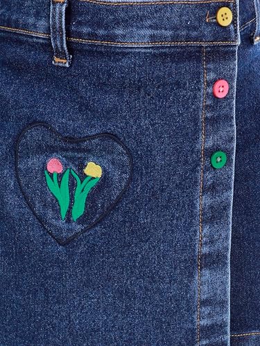 Image of KiddoPanti Girls Denim Over Lap Shorts