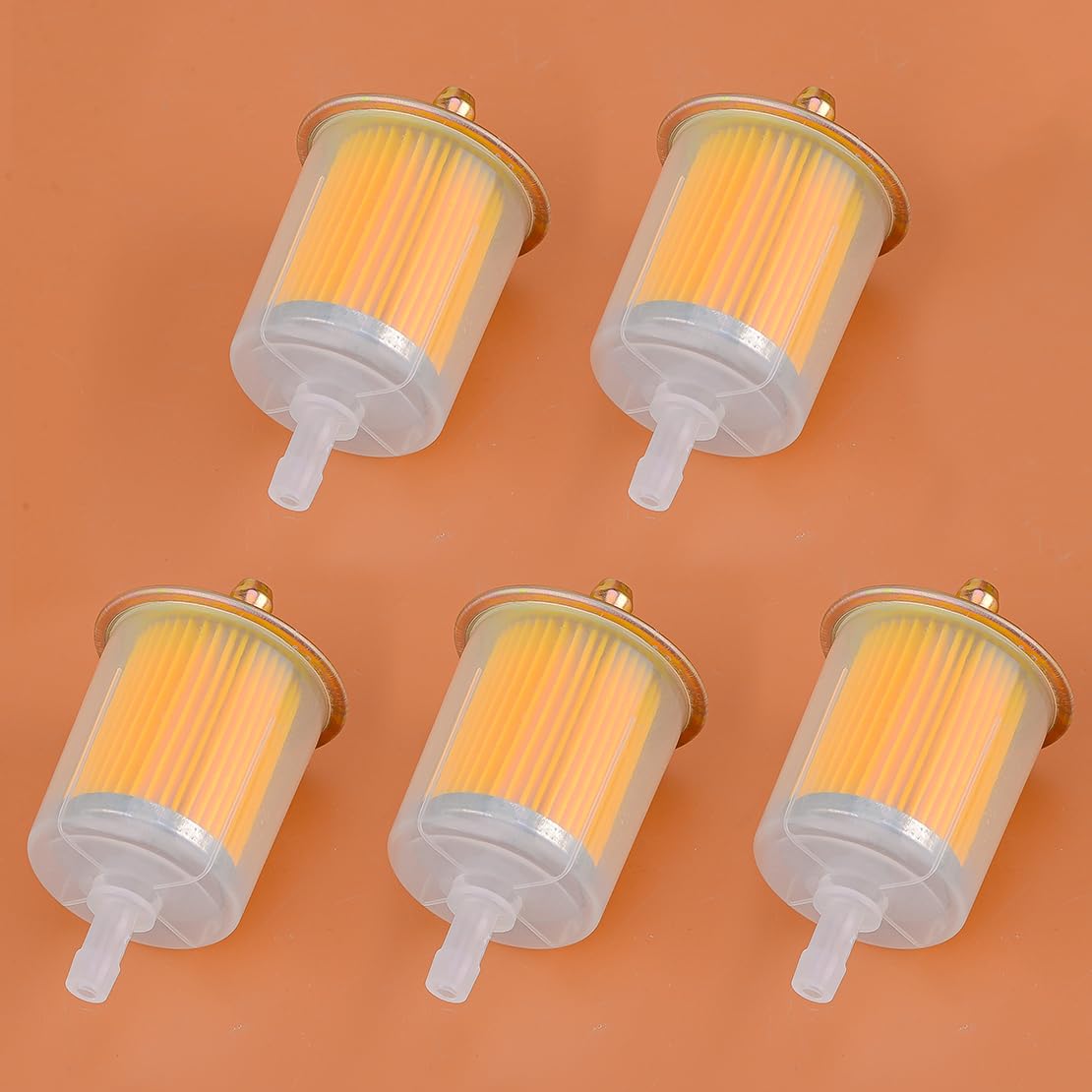 5 filtros de Combustible en línea de 3/8 Pulgadas para Combustible de Gas para Aceite para universales para industriales para Motocicletas para automóviles para vehículos recreativos