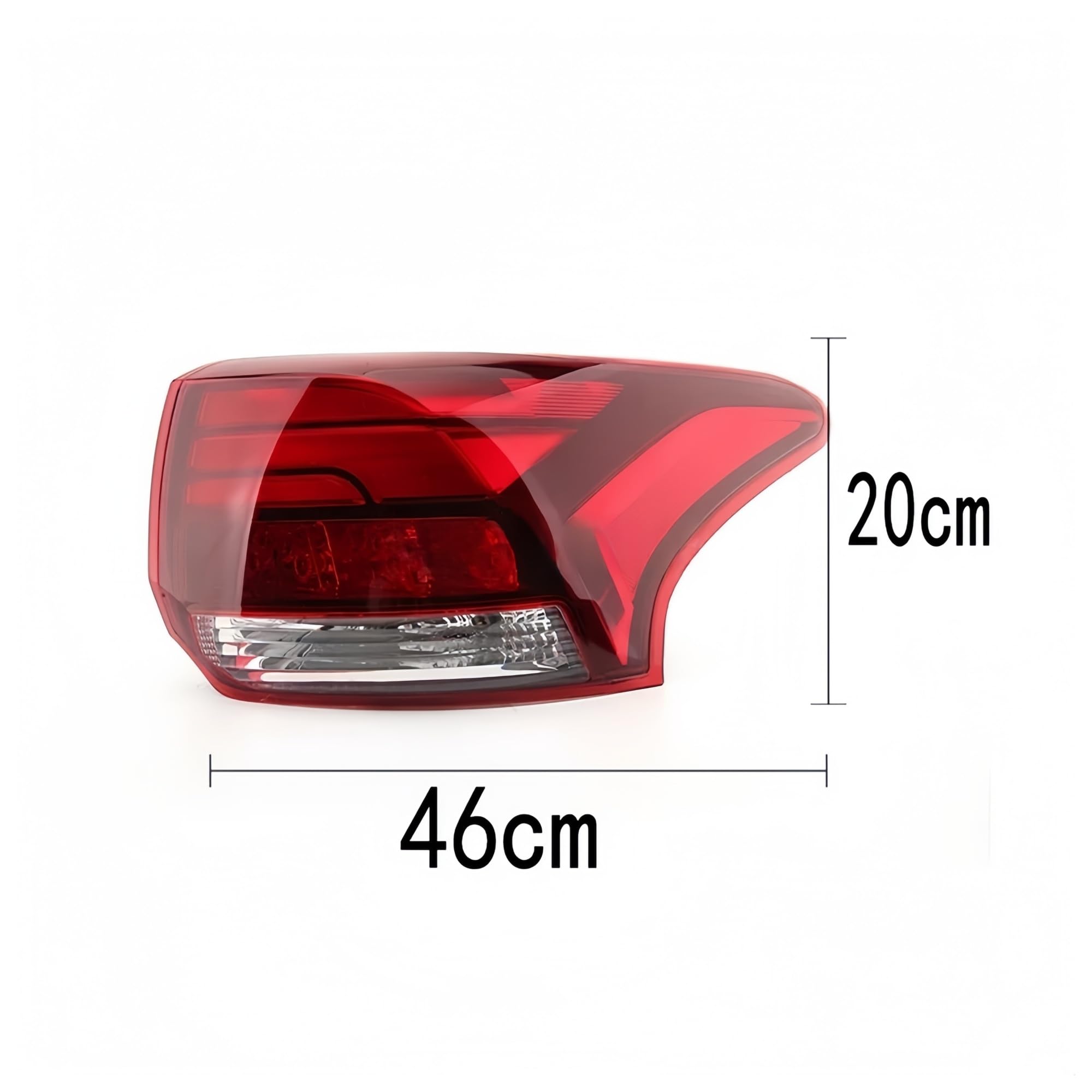 Recambios de automóviles luces traseras led exterior/interior lámpara trasera con lámpara de señal de giro lámpara de freno, compatible con Mitsubishi Outlander PHEV 2016-2021(Inner Right)