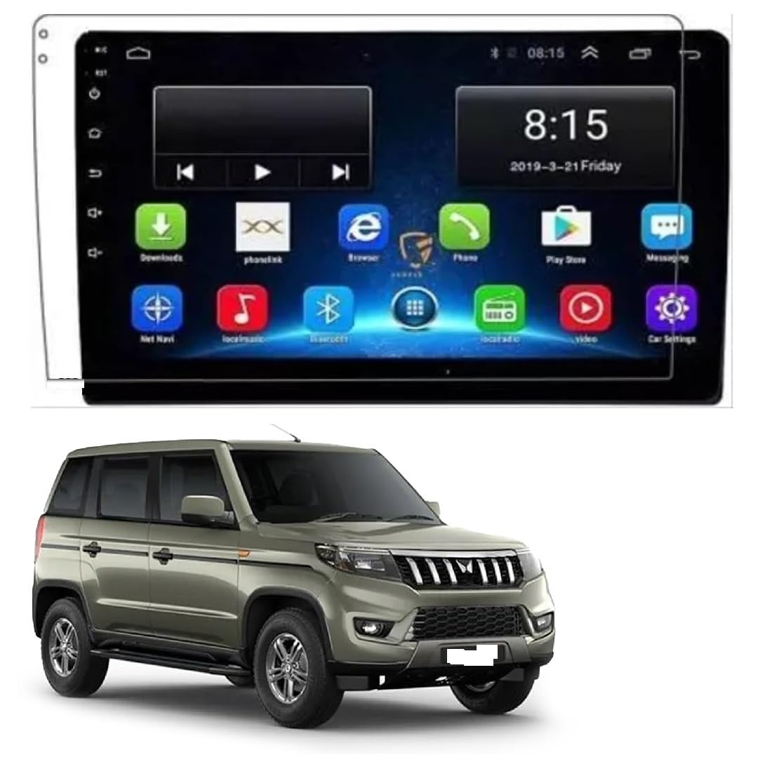 edge to edge screen guard for android 9 inch car stereo for bolero neo [bubble proof] (pack of 1)