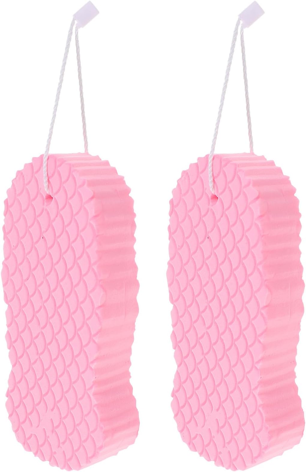 2pcs Bath Scrubber Sponge Body Cleaning Scrubber Soft PVA Material Pink for Bathing Supplies