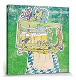 Made in Europe 1art1 Art Urbain Poster Impression sur Toile Serveuse Oktoberfest, Marcus Merget Affiche Murale XXL Encadrée  Tendue sur Cadre en Bois  Tableau 40x40 cm