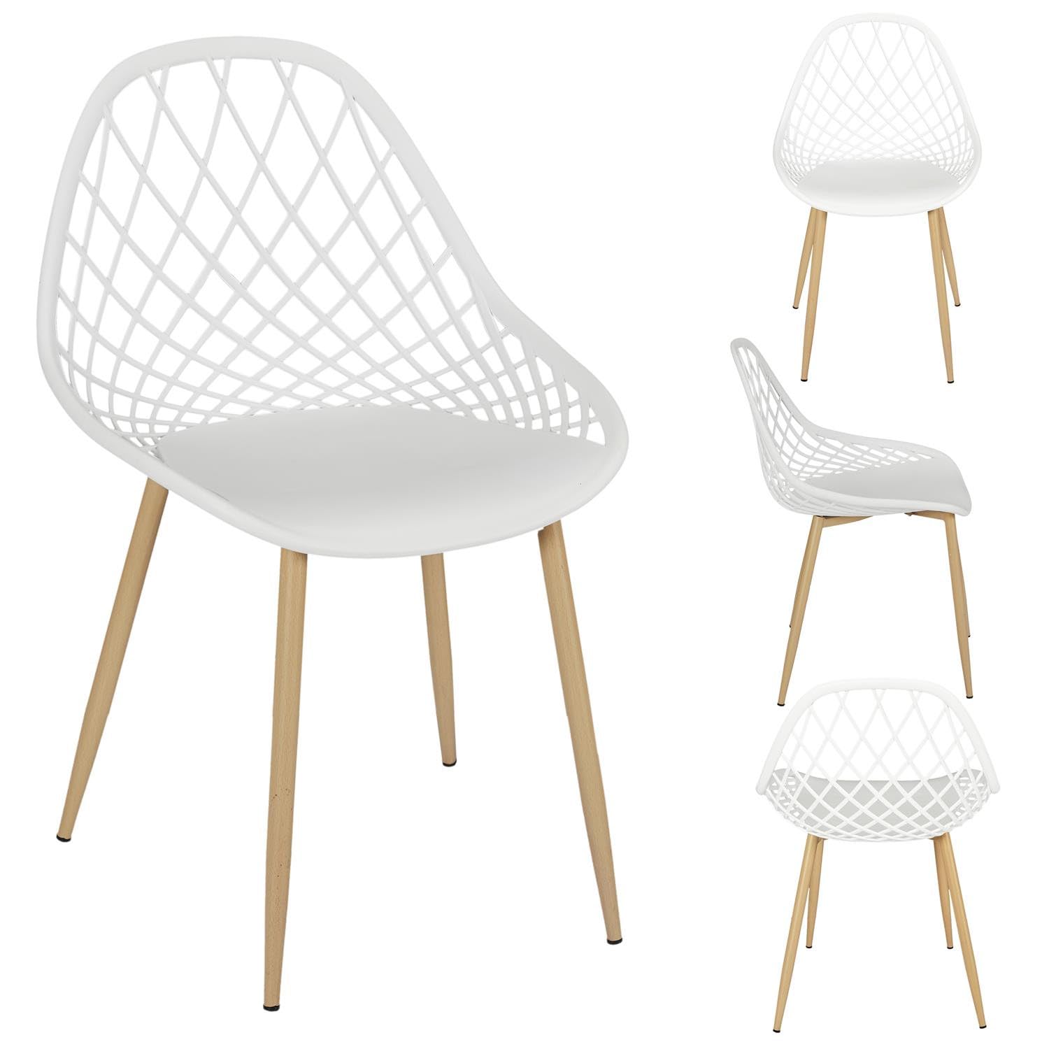 Chaise extérieure blanche Málaga en résine haut de gamme résistante