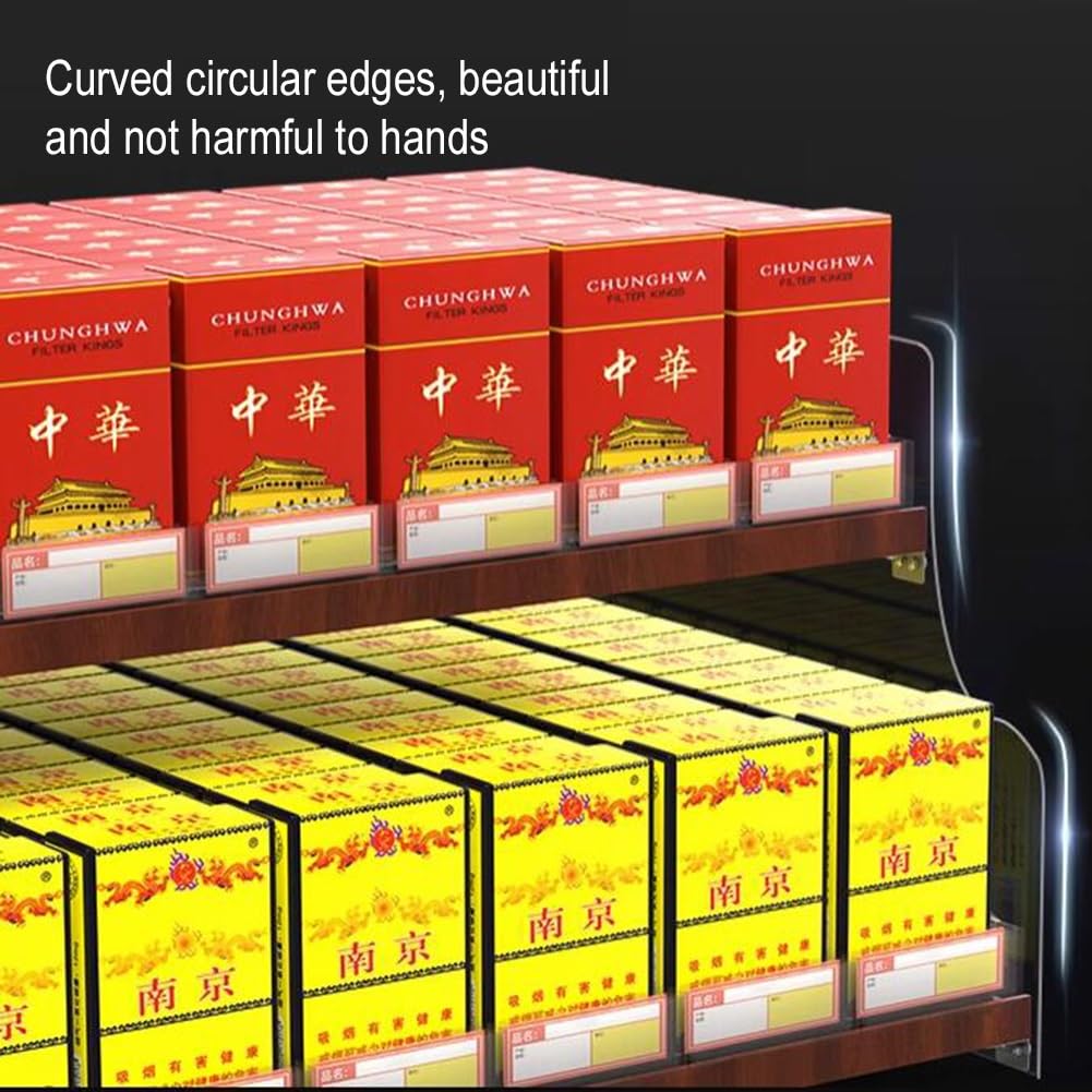 IBOWZ Acryl Riser Displayständer Acryl-Vitrine, 2-lagiges trapezförmiges Zigaretten-Display-Rack, transparente Drücker, tragbares Display-Rack-Lagerregal für Ladenhändler