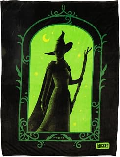 Collectibles Wicked Elphaba Bedding Super Soft Cozy Throw, 46 in x 60 in, (Officially Licensed Product) by Franco