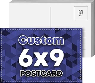 6" x 9" Custom Printed Postcards, Upload Your Text and Image, Personalized Printable Post Cards, 2 Sided Print on Thick Glossy Card Stock - Perfect for Promotions, Direct Mail, Greetings, etc (2000)