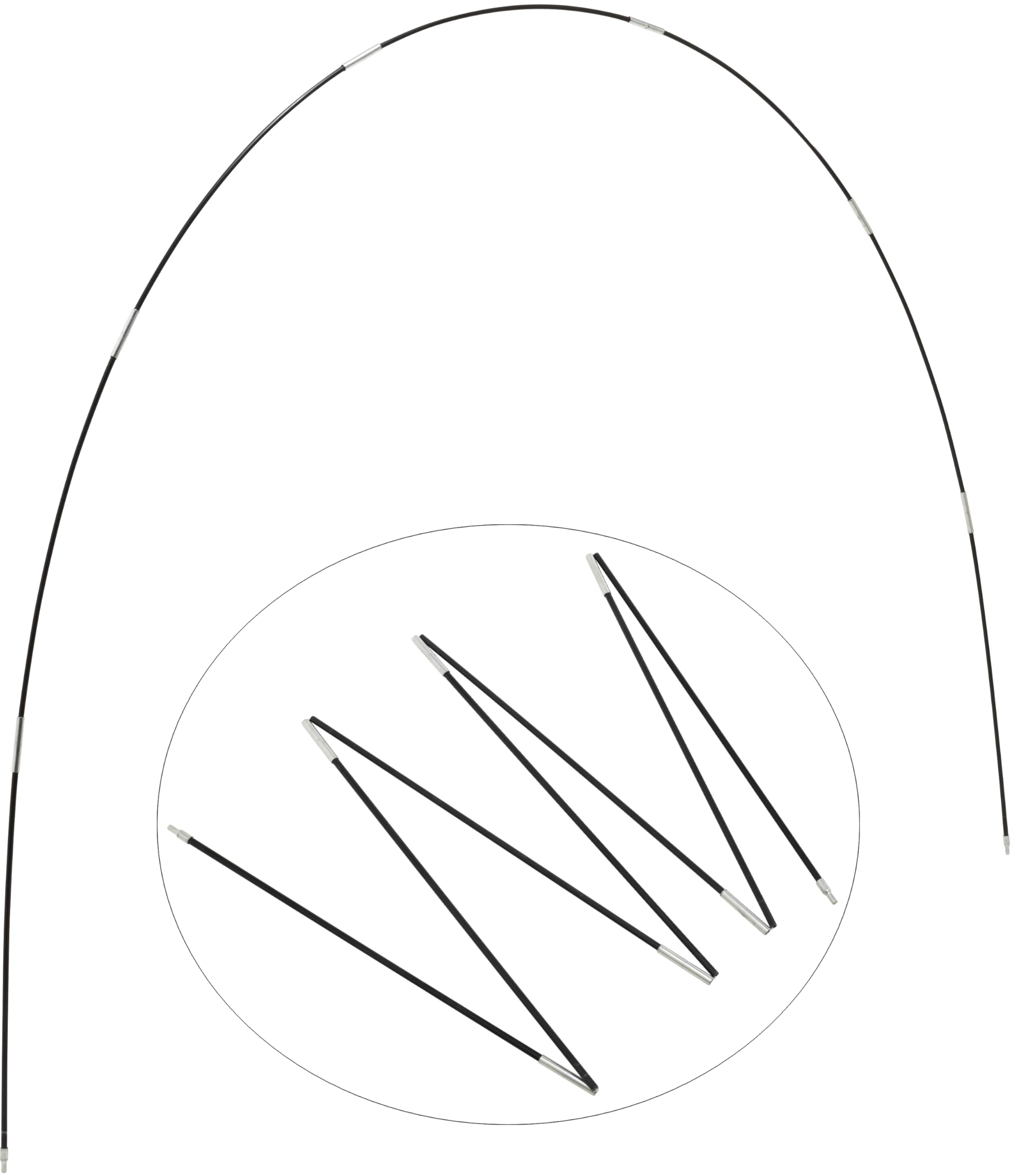 URPIZY Arceaux De Tente De Rechange 3,2-4,1 M En Fibre De