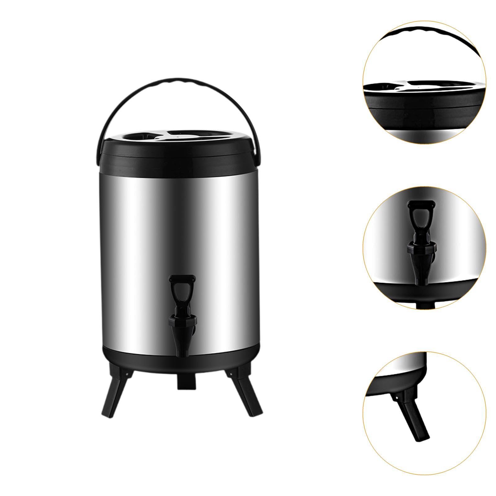 KESOTO Dispenser per Bevande a Doppia Parete con Fusto Isolato in Acciaio Inossidabile, Dispenser per tè Isolato per tè, Latte, Feste, Acqua Calda E Succhi, 12l