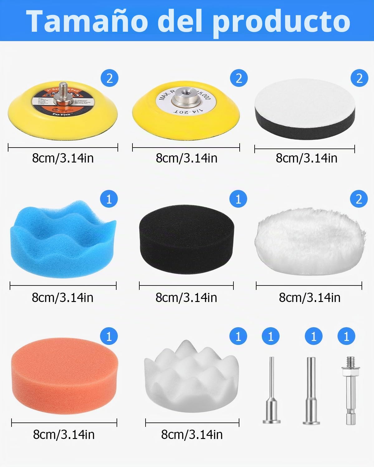 Kit de Pulido y Restauración de Faros de Coche 133 Piezas con Discos de Lijado 75mm para Taladro, Incluye Barniz Protector y Lijas Húmedas/Secas (60-10000 Granos)