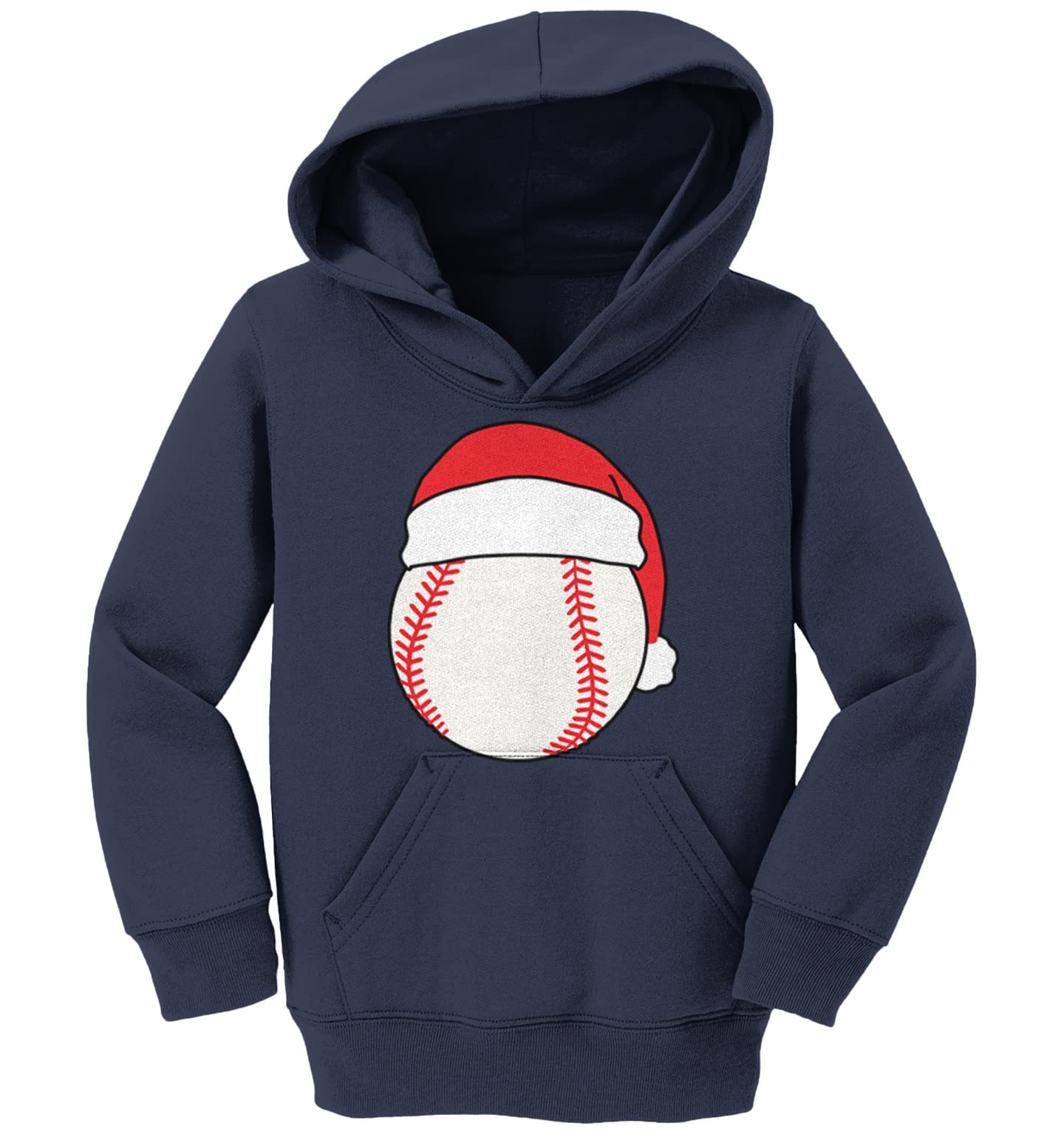 Haase Unlimited Baseball Santa Hat - Sports Christmas Toddler/Youth Fleece Hoodie