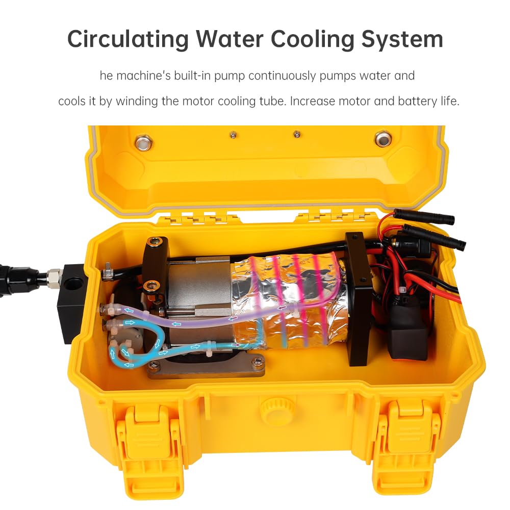 DIDEEP Ventilatore subacqueo, 5,5 ore di respirazione subacquea, serbatoio portatile ricaricabile per immersioni subacquee, compressore d'aria impermeabile, per immersioni ricreative e pesca