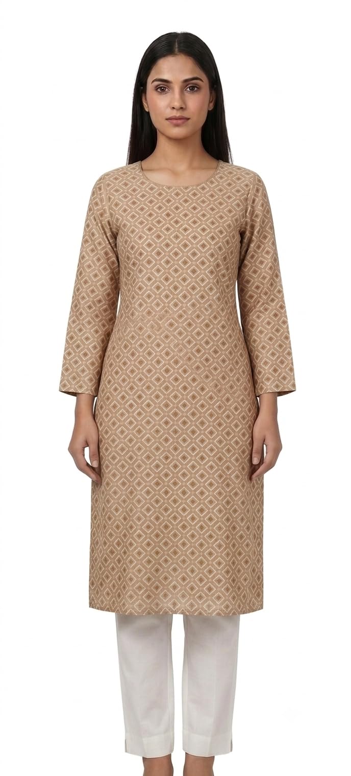 Customized Dark Yellow Colour Printed Kurti for Women and Girl-image-36
