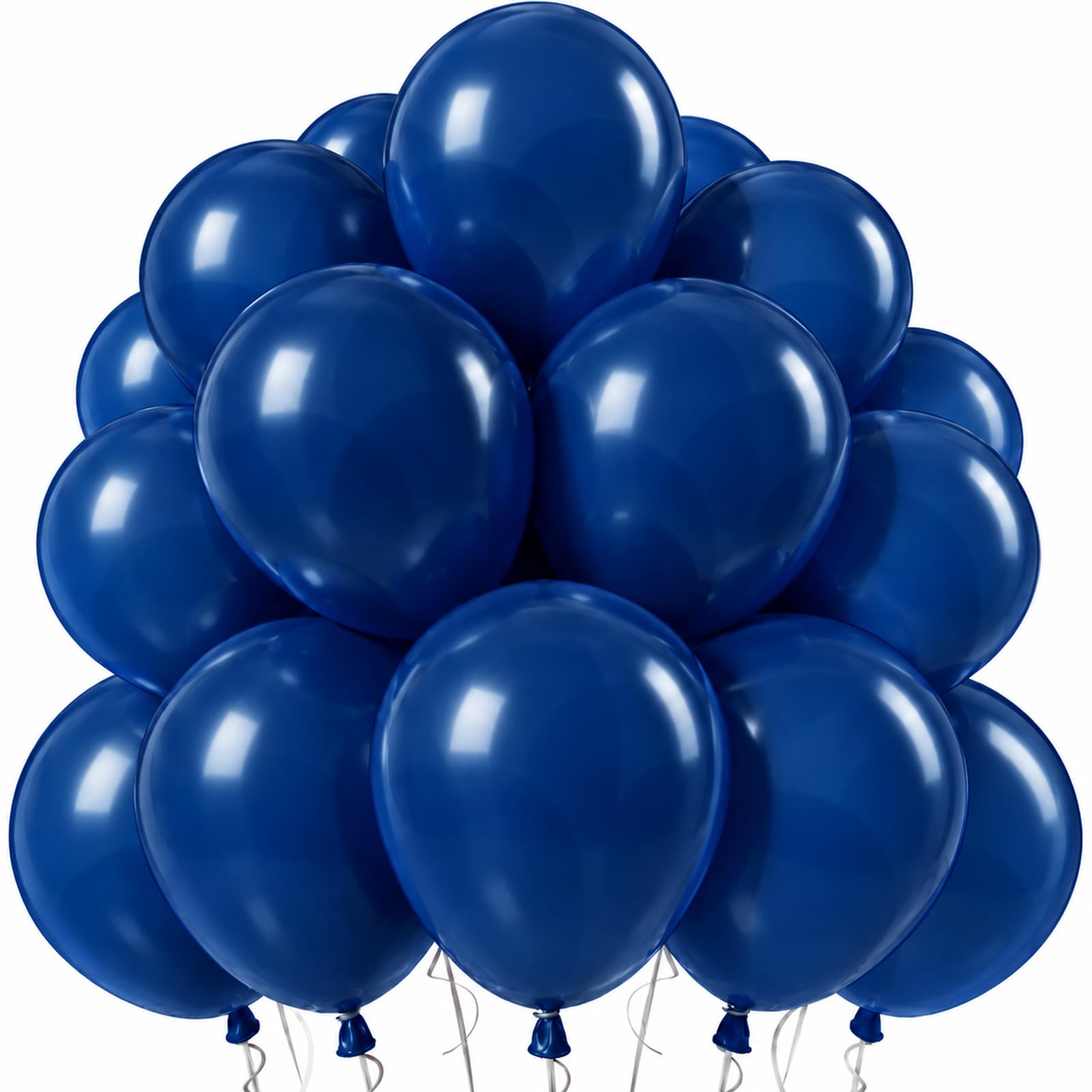 Jobkoo Navy Blue Balloons 12 Inch, Pearl Dark Blue Latex Helium Balloon