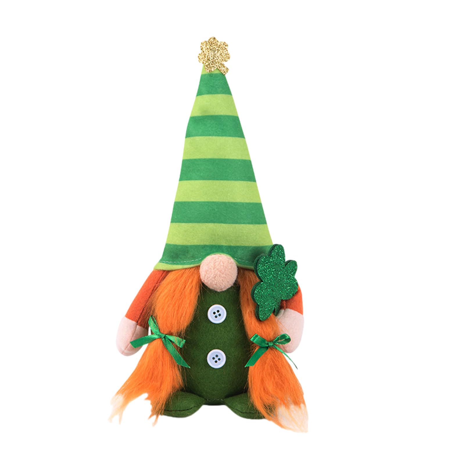Elnwnnkc StPatrick Day Decoration Plush Rudolph Faceless Doll Irish Day Shamrock Doll Party Supplies Home Ornament Party Props Decor