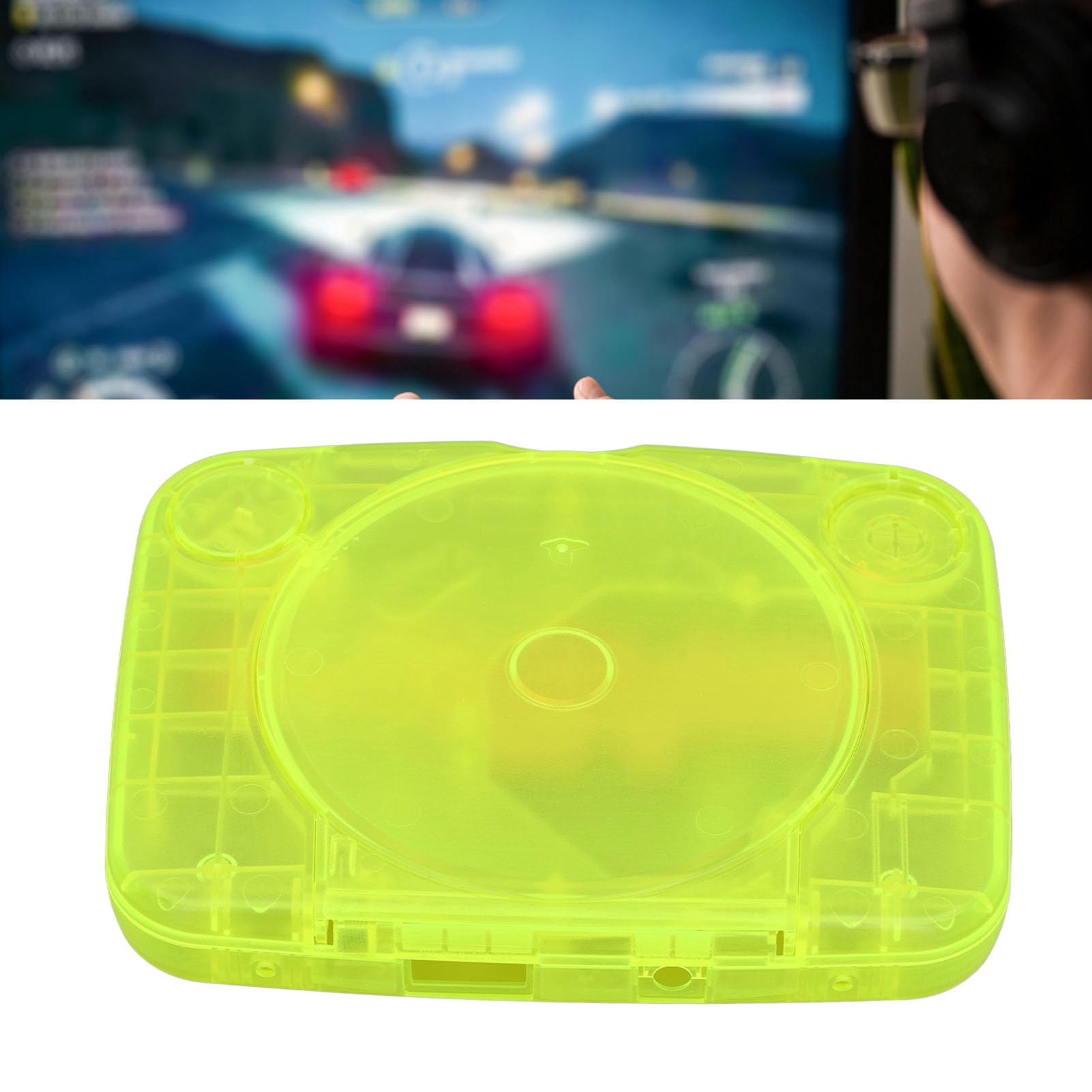 Guscio di ricambio traslucido per , custodia di ricambio per console, custodia in plastica ABS stile retrò con kit completo, compatibile con SCPH 001 SCPH 101 SCPH 102 SCPH 103 (Verde trasparente)