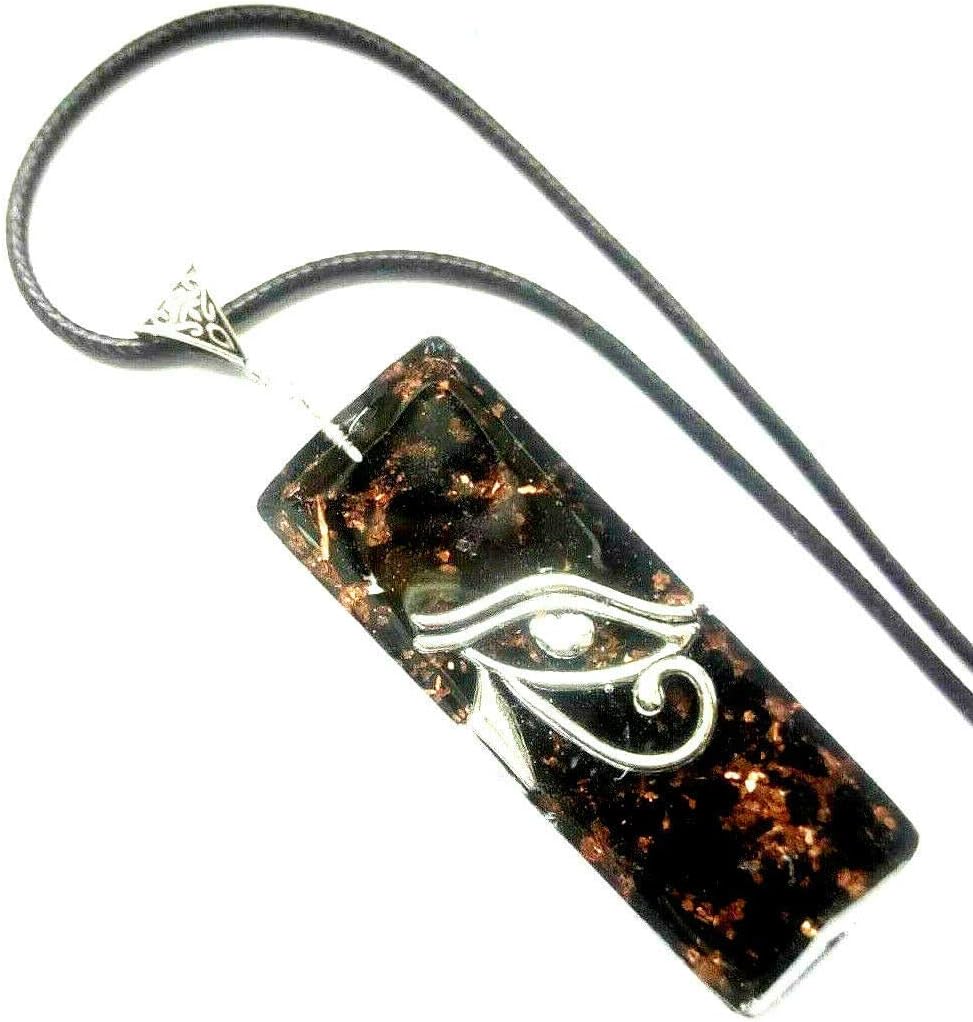 necklace Orgone Orgonite necklace pendant Eye of Horus, Black Tourmaline, Reiki, Chakra,New Age