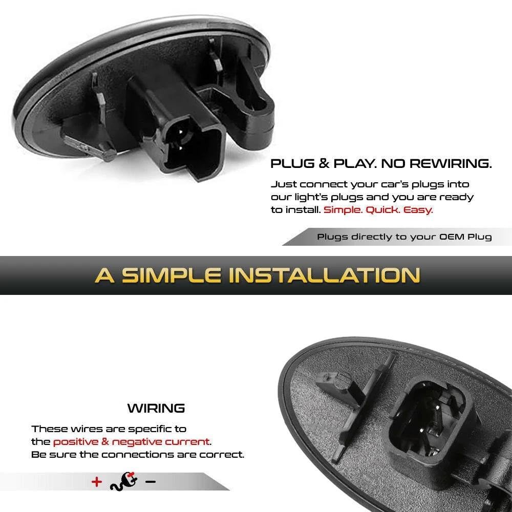 2 Indicatori Di Direzione LED Per Peugeot E Citroen - Dinamici, A Scorrimento, 18 LED, Facili Da Installare