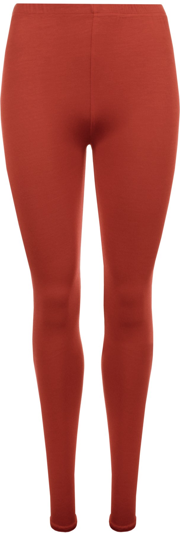 WearAll Ladies Stretch Long Leggings Womens Plus Size Rust 28/30