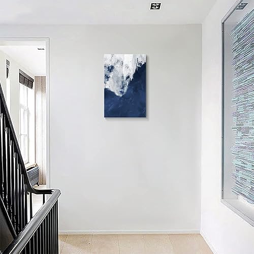 Miniatura 840 de Lienzo artístico para pared, pinturas de arte abstracto, fantasía azul, grafiti colorido sobre fondo blanco; decoración artística moderna para sala