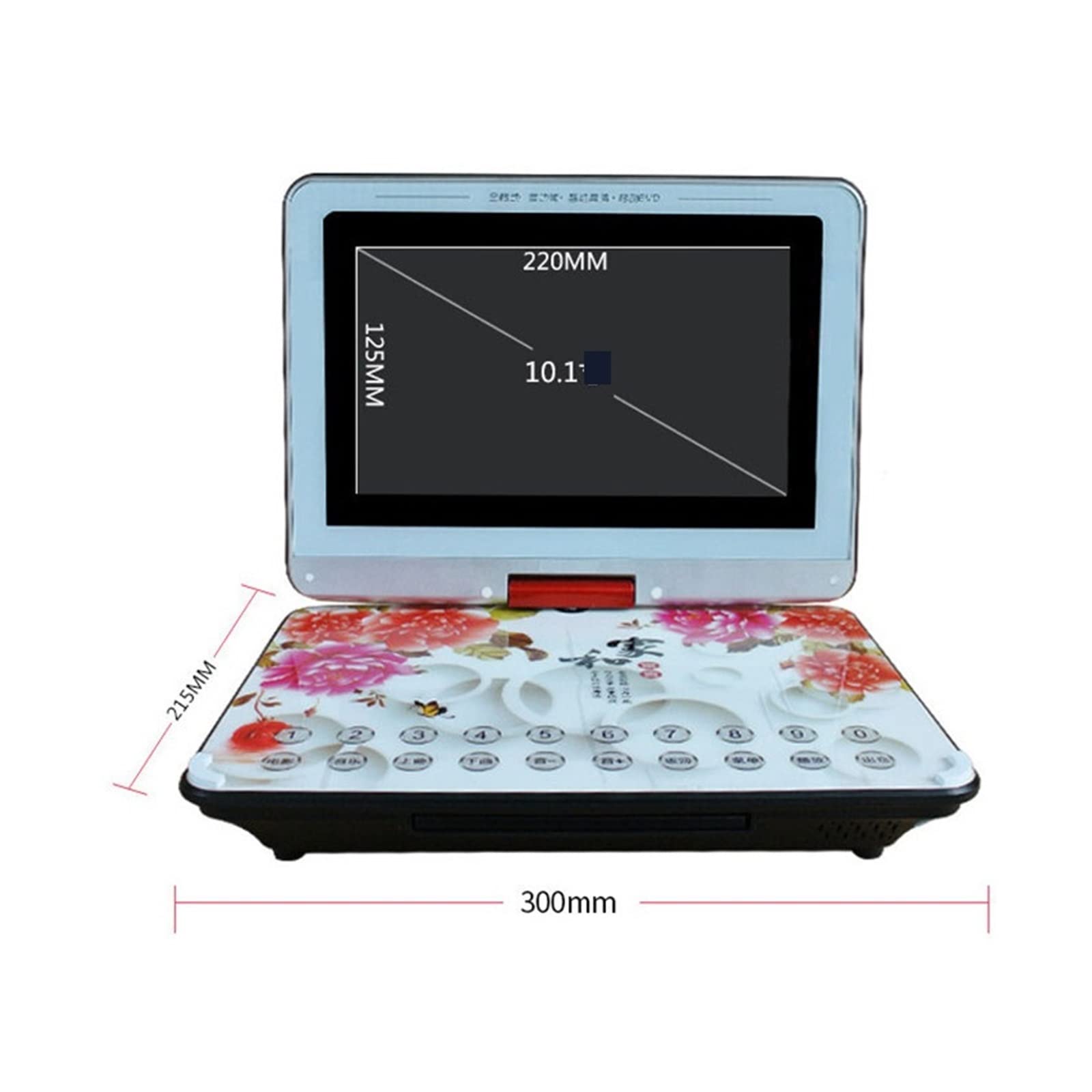 Lecteur DVD Portable, Plein Format Multifonction Portable Home Lecteur DVD TV Support USB Port Carte SD Lecture Et Pivotant HD Écran Tactile Lecteur CD/DVD/MP3/MP4 Portable