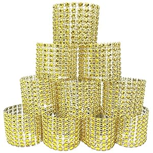 30 stuks Servetringen, Servetring, servetringen set, Servetringhouders, Bling strass servet ringen,Rhinestone Ring Servet Houders Decoratieve houder voor bruiloft party diner tafel decoratie (Gouden-new)