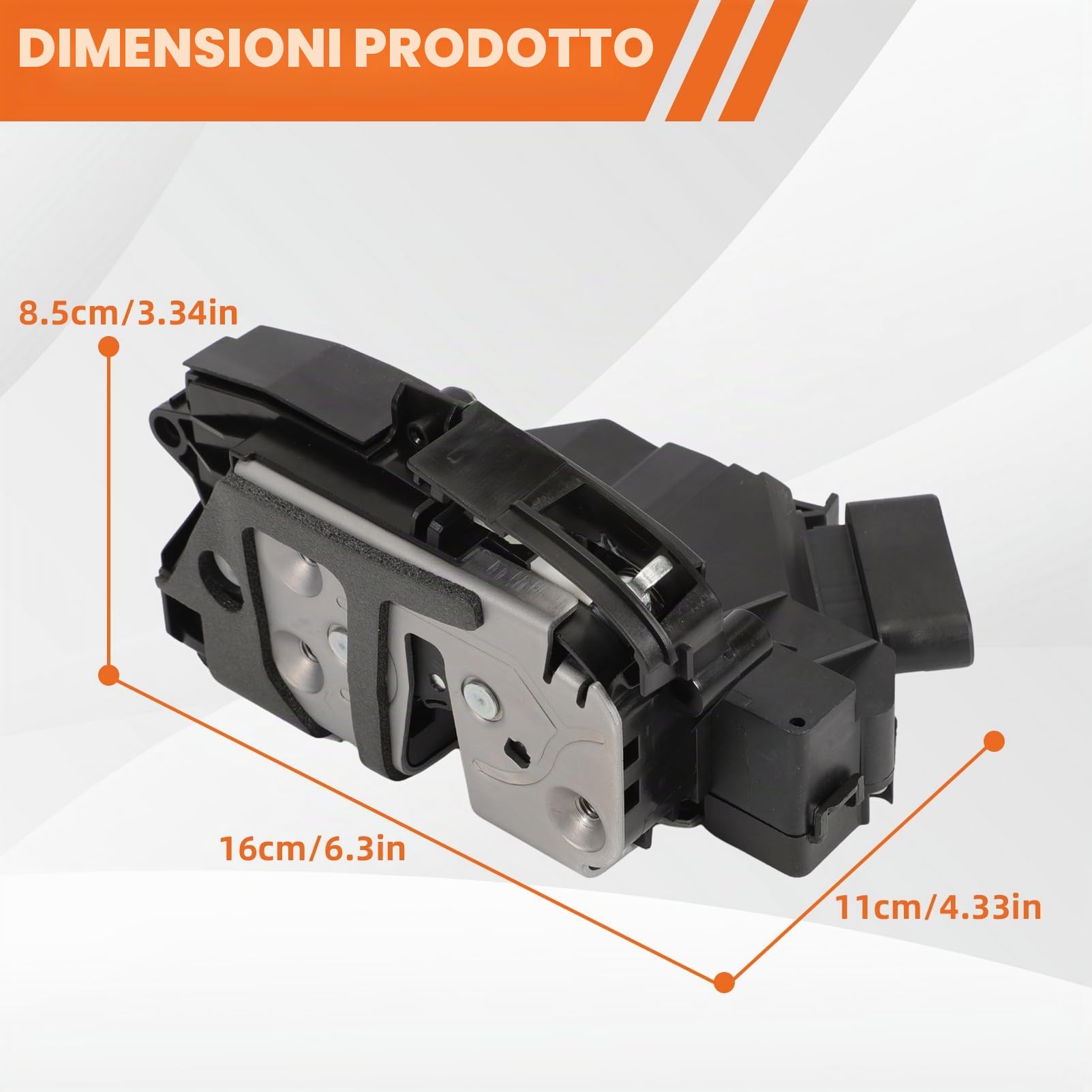 Attuatore serratura porta meccanismo serratura anteriore destro compatibile con Fiesta Attuatore serratura porta compatibile con Transit Connect Courier Focus C-max AM5AU21812BF