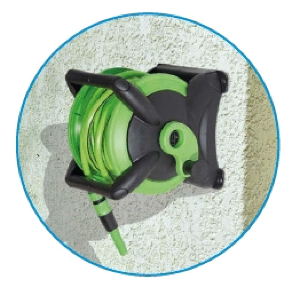 RIBIMEX Dévidoir tuyau arrosage 15m - PRA/DB.11041 Noir et vert