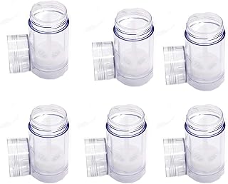 Clear Empty Plastic Round Deodorant Containers,Round Shape Bottom Filling Stick Deodorant Container Twist Up Stick Tube (C)